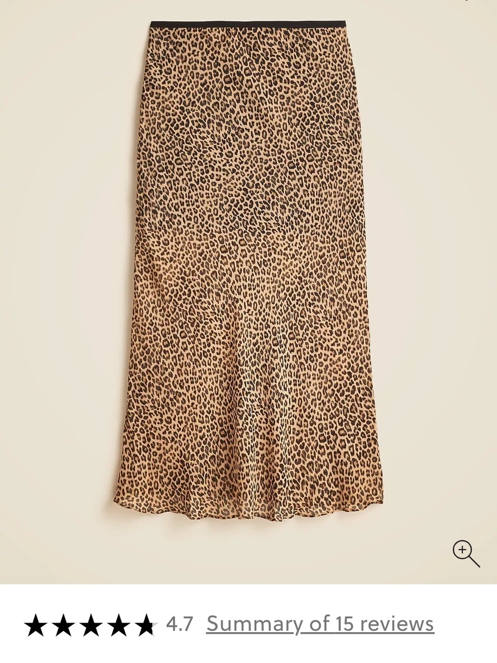J. Crew Gwyneth Leopard Print Midi Skirt in Tan and Black